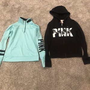 2 PINK Sweatshirts, Size Medium